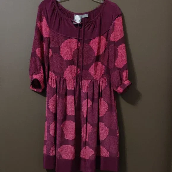 Girls From Savoy Bouquet Toss 100% Silk Dress by Anthropologie SIZE 4 - Picture 7 of 8